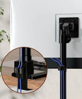 Heavy Duty Aluminum Ultrawide Monitor Desk Mount And Adjustable Monitor Arm For Wide Screens Up To 57 Inches cable management detail.