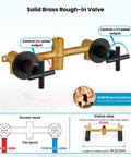 Upgrade Your Bathroom With This Gotonovo 2 Handle Tub Shower Faucet Set Featuring Dual Head System And Polished Chrome Finish For A Sleek Modern Look That Will Totally Freshen Up Your Daily Routine. Solid brass rough-in valve, 8-inch size