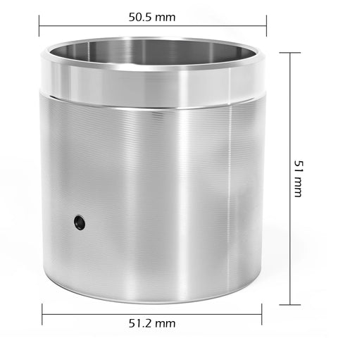 Mefape stainless steel bearing buddy wheel bearing protector hub cap, 1.98-inch diameter, front view