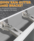 5 Inch Gutter Hangers And Hidden Bracket Set For Sagging Gutters, No Fuss Install Quick Screw System, installed on roof