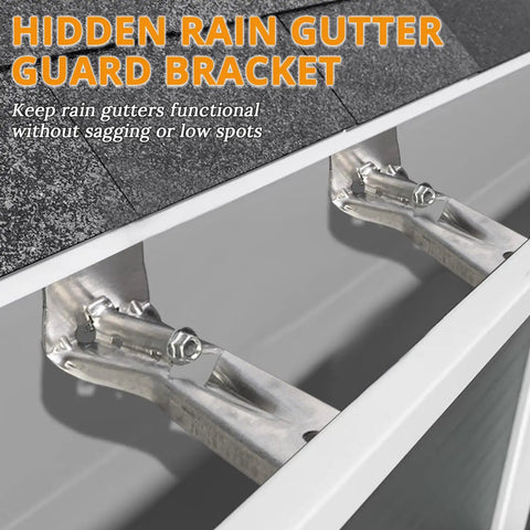 5 Inch Gutter Hangers And Hidden Bracket Set For Sagging Gutters, No Fuss Install Quick Screw System, installed on roof