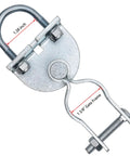 Heavy Duty 2 Pack T Post Gate Hinge Kit With One And Three Eighths Inch U Bolt Clamps Built To Last metal hinge detail