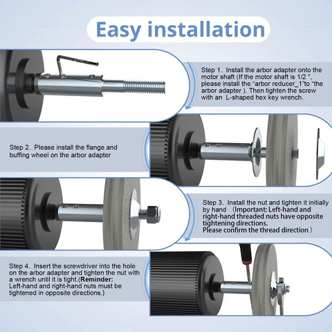 Easy installation guide for Upgrade Your Shop Workflow With This Straight Fire Polishing Shaft Extension, showing assembly steps.