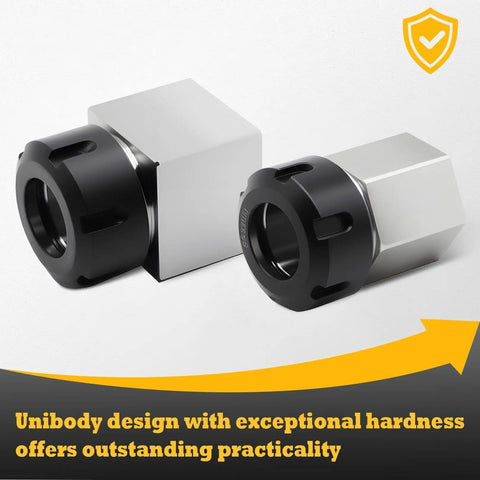 ER-32 Collet Block Set For CNC Machining, Square And Hex Workholding Blocks, unibody design with high precision ground flatness