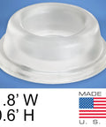 Wall Shield Door Bumpers Set Of Four, Clear Self Adhesive Rubber Cushions To Protect Walls, 1.8in diameter, Made in USA.