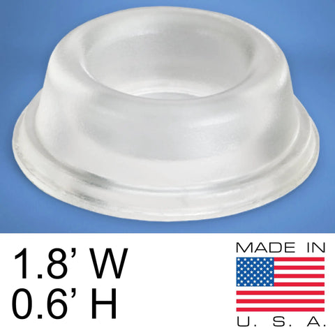 Wall Shield Door Bumpers Set Of Four, Clear Self Adhesive Rubber Cushions To Protect Walls, 1.8in diameter, Made in USA.