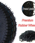 Heavy Duty Pneumatic Swivel Casters With Inflatable Rubber Tires And Quick Side Brakes, detailed tread pattern on premium rubber wheel.
