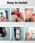 Step-by-step guide to installing Outlet Spacers For Electrical Boxes 48 Piece Red Spacers Set For Switches And Receptacles