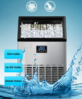 No Fuss Countertop Ice Maker Machine With Fast Freezing Self Cleaning Build And Ultra Quiet Operation For Bars Restaurants Homes Or Offices, showing ice cubes.