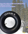 Heavy Duty Inner Tubes 15x6.00-6 For Lawn Mowers And Small Vehicles, TR-87 Bent Valve, rubber material, outdoor scene