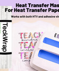 Clear Transfer Tape For Vinyl With Alignment Grid, 12 Inch By 10 Ft, Printable HTV Ready, used with heat press and T-shirt