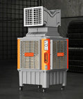 Industrial Portable Evaporative Swamp Cooler With Mobile Water Mist Setup gets your workshop or garage chill in a durable design.