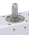 Aluminum Alloy Pneumatic Rotary Actuator With Rack Pinion Pendular Design close-up of the mounting shaft.