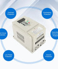 High Power 4KW VFD Inverter Frequency Converter For Motor Speed Control, 220V 50/60Hz, Single Phase Input To 3 Phase Output protection features
