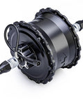 48V 1000W Rear Hub Motor For E Bikes With 9 Pin Connector IP65 Waterproof Aluminum Alloy Body shown in black finish.