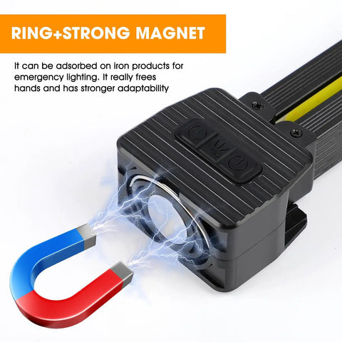 On The Go Magnetic LED Gym Light For Posing And Camping, base with strong magnet and USB port