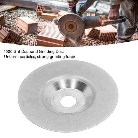 Ycauty 5 Pack Of 4 Inch Diamond Abrasive Discs For Premium Polishing And Deburring On Metal Wood Plastic With Tough Bowl Grinding Wheels That Last, 1000 grit diamond grinding disc with smooth silver finish.