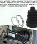 Universal CV Boot Repair Kit Silicone Waterproof Dustproof Axle CV Joint Boot Set With 4 Stainless Steel Clamps And 6 Cable Ties DIY Friendly Highly Flexible Boots For Shaft 19mm To 24mm