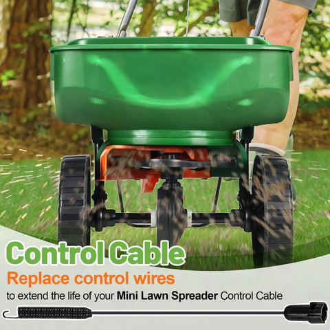 Lawn Spreader Control Cable Replacement For Mini Broadcast Spreader, 21 Inch Length, No Brainer Install on fertilizer spreader