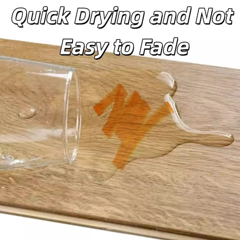 Wood Repair Wax Sticks For Scratches And Dents In Furniture Floors Cabinets And Doors Seamless Color Match Easy Filling Cracks And Nail Hole Repair 5 Pack showing glass spill
