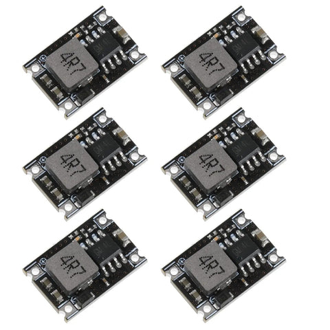 Six Pack 5V Buck Converter Modules Set 5V 30V To 5V DC DC Regulator Board MP1584EN 3A compact modules arranged in two rows