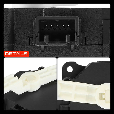 Top Tier HVAC Heater Blend Door Actuator Replacement For Toyota Prius 2001 To 2003 Hybrid showing connection and linkage details.