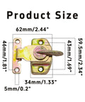 Heavy Duty Metal Table Locks Built Tough Align N Lock Furniture Connectors With Included Mounting Screws Premium Gold Finish Extension Table Buckles showing product dimensions.