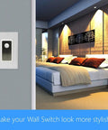 3 Way Wireless Wall Switch Kit No Neutral Needed With Snap On Cover Easy Install shown in bedroom setting
