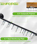 Preassembled Lawn Aerator Shoes With Metal Reinforced Base Plate And Anti Slip Straps side view detailing spikes