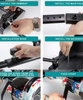 Hoverboard Seat Attachment Go Kart Conversion Kit For Self Balancing Scooters assembly instructions, adjustable length for 6.5, 8, 10 inch models
