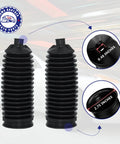 Rack And Pinion Boot Bellows For Nissan 350Z Altima Maxima Murano Infiniti G35 I30 I35 M35 M45 Q45 Replacement Part Made To Fit 2000 2011 Models With Durable Rubber Seal No Fuss Easy Install, two black boot bellows, size details 0.48 inches and 2.75 inches shown