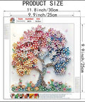 5D Diamond Painting Kit For Adults Beginners Colorful Flower Tree Special Shape Full Drill Diamond Art Dots Gem Craft Set
