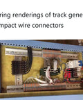Plug In DIN Rail Terminal Blocks For Easy Screwless Wire Insertion Universal Compact Connector Set in an electrical panel