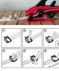 Pro Grade Heavy Duty Pallet Banding Strapping Kit With Manual Woven Cord Tensioner showing instructions on wooden surface.