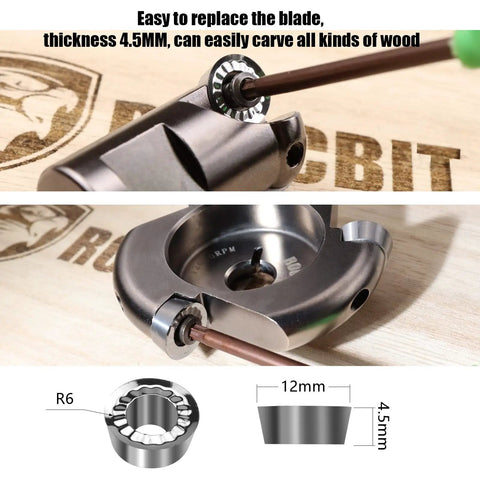 Indexable Replacement Blade Wood Engraving Set For Angle Grinder And CNC Machining with 4.5mm carbide teeth