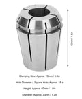 ERG32 ER Collet Precision Tool Holder with 0.008mm accuracy, 65Mn steel, dimensions shown, ideal for CNC engraving and milling operations.