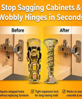 Heavy Duty Wood Expansion Screws For Quick Cabinet Hinge Repair No More Door Sagging And Fix Stripped Holes From Inside demonstration