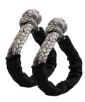 Two Pack 1/2 Inch By 22 Inch Synthetic Soft Shackles For Offroad Recovery And Towing, Gray, 37,478 Lbs Breaking Strength, Safe On Paintwork