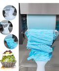 Heavy Duty Commercial Snowflake Ice Shaver Automatic Electric Flake Maker producing fluffy blue ice for desserts.