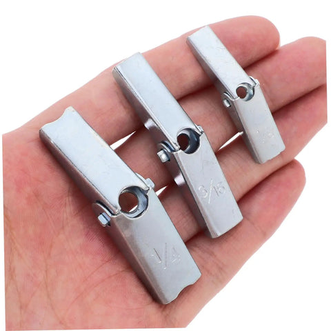 Heavy Duty Toggle Bolt And Wing Nut Kit For Drywall Anchoring In Hollow Walls Easy Install DIY Friendly Secure Mounts Versatile Metal Anchors For Shelves Cabinets And More 48Pcs, 3/16 metal toggles in hand