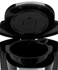 Open top view of the Super Convenient Programmable 12 Cup Coffee Maker With Removable Glass Carafe For Making Delicious Fresh Hot Brew Every Single Morning Without Any Hassle