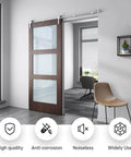 Heavy Duty 6 Ft Stainless Steel Sliding Barn Door Hardware Track Kit For 30 To 36 Inch Single Door Anti Rust Anti Corrosion