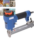 Kickass 20 Gauge Pneumatic Brad Nailer For 10 To 22 Millimeter Nails Lightweight Pro Finish Tool with rubber grip and aluminum body.