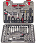95 Piece Mechanic Tool Set with SAE and Metric Sockets, Wrenches, Pliers, and Case for Small Engines, Boats, Bikes and Car Maintenance.