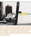 Compact Brass Ball Valve Shut Off Switch 1/4 Inch NPT 3 Pack Nickel Plated shown installed on equipment