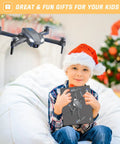 Foldable Mini Drone For Kid Friendly Fun With 1080P HD Camera And FPV Live Video Easy To Fly RC Quadcopter with child holding box