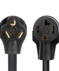 Beat Range Anxiety With Heavy Duty Universal Ev Charger Adapter Convert Dryer Plug To Outlet Level One And Two Electric Vehicle Charging Cable 220 Volt Nema Evse Connector, showing the plug shape and connector.