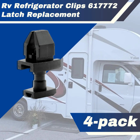 Heavy Duty Rv Refrigerator Vent Clips And Camper Fridge Quarter Turn Latches Norcold 617772 Replacement close-up view
