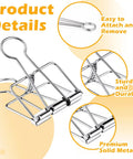 8 Pack Heavy Duty Balloon Arch Clips Set detailing sturdy metal clamps for backdrops, measures 3.8 x 2 inches, silver finish.
