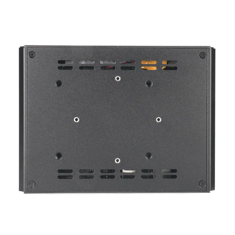 Straight Up Kickin Barebone Mini Pc Board Dropped With An Intel Core I7 8265U Mobile Chipset Paired Beside Quad I226 V 2.5Gb Ethernet Lanes Tailored For Dope Home Network Setups Or Legit Firewalls Ships Total Bare Metal Ready, rear view showing ventilation and mounting holes.